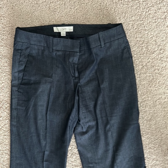 Ann Taylor Loft size OP pants in dark navy/denim wash - Picture 2 of 3